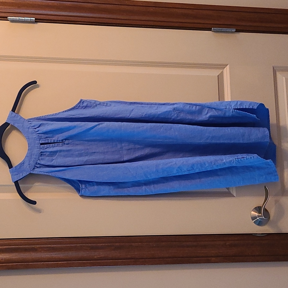 Women's size S St. Tropez blue linen dress